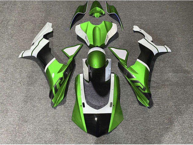 Aftermarket 2015-2019 Green & Carbon Fiber Accents Yamaha R1 Motorcycle Fairings Aftermarket 2015-2019 Green & Carbon Fiber Accents Yamaha R1 Motorcycle Fairings