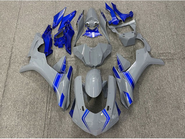 Aftermarket 2015-2019 Nardo Gray & Blue Accents Yamaha R1 Motorcycle Fairings Aftermarket 2015-2019 Nardo Gray & Blue Accents Yamaha R1 Motorcycle Fairings