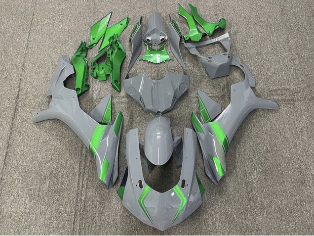 Aftermarket 2015-2019 Nardo Gray & Green Accents Yamaha R1 Motorcycle Fairings Aftermarket 2015-2019 Nardo Gray & Green Accents Yamaha R1 Motorcycle Fairings