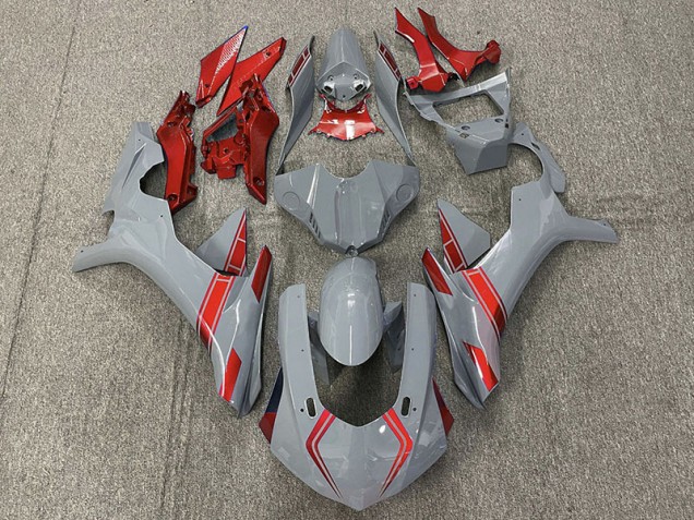 Aftermarket 2015-2019 Nardo Gray & Red Accents Yamaha R1 Motorcycle Fairings Aftermarket 2015-2019 Nardo Gray & Red Accents Yamaha R1 Motorcycle Fairings