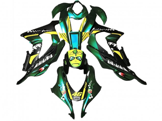 Aftermarket 2016-2019 Forest Green Shark Kawasaki ZX10R Motorcycle Fairings Aftermarket 2016-2019 Forest Green Shark Kawasaki ZX10R Motorcycle Fairings