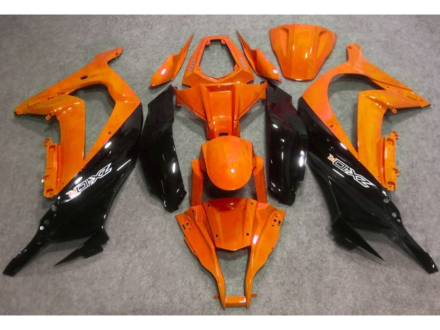 Aftermarket 2016-2019 Gloss Orange and Black Kawasaki ZX10R Motorcycle Fairings