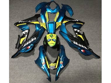 Aftermarket 2016-2019 Light Blue Shark Kawasaki ZX10R Motorcycle Fairings