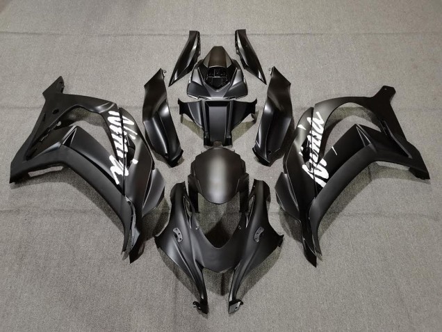 Aftermarket 2016-2019 Matte Black with White Kawasaki ZX10R Motorcycle Fairings Aftermarket 2016-2019 Matte Black with White Kawasaki ZX10R Motorcycle Fairings