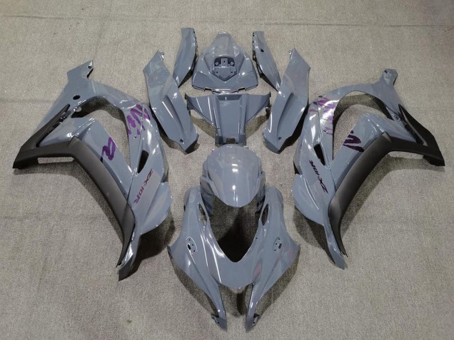 Aftermarket 2016-2019 Nardo Grey & Purple Kawasaki ZX10R Motorcycle Fairings Aftermarket 2016-2019 Nardo Grey & Purple Kawasaki ZX10R Motorcycle Fairings