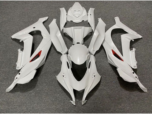 Aftermarket 2016-2019 Pearl White Red Trim Kawasaki ZX10R Motorcycle Fairings Aftermarket 2016-2019 Pearl White Red Trim Kawasaki ZX10R Motorcycle Fairings