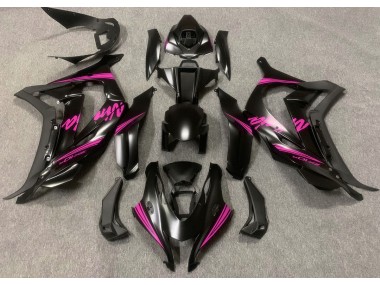 Aftermarket 2016-2019 Satin Black & Pink Kawasaki ZX10R Motorcycle Fairings