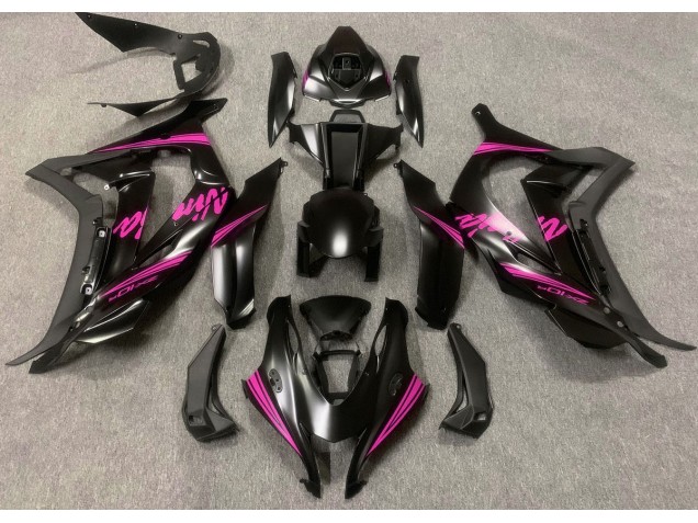 Aftermarket 2016-2019 Satin Black & Pink Kawasaki ZX10R Motorcycle Fairings Aftermarket 2016-2019 Satin Black & Pink Kawasaki ZX10R Motorcycle Fairings
