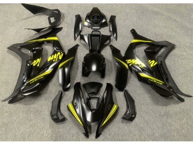 Aftermarket 2016-2019 Satin Black & Yellow Kawasaki ZX10R Motorcycle Fairings Aftermarket 2016-2019 Satin Black & Yellow Kawasaki ZX10R Motorcycle Fairings
