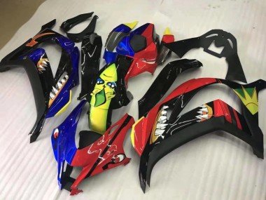 Aftermarket 2016-2019 Share Red and Blue Kawasaki ZX10R Motorcycle Fairings