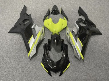 Aftermarket 2017-2019 Black with Floro Yellow Yamaha R6 Motorcycle Fairings