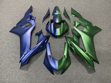 Aftermarket 2017-2019 Blue and Green Split Yamaha R6 Motorcycle Fairings