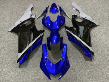 Aftermarket 2017-2019 Cement Black and Blue Yamaha R6 Motorcycle Fairings