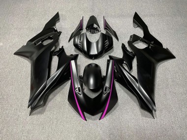 Aftermarket 2017-2019 Matte Black & Pink Accents Yamaha R6 Motorcycle Fairings