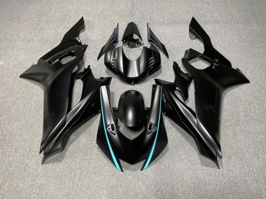Aftermarket 2017-2019 Matte Black & Teal Accents Yamaha R6 Motorcycle Fairings