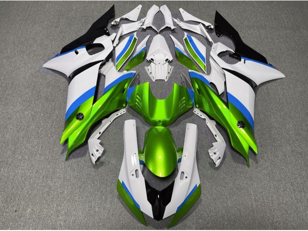 Aftermarket 2017-2019 Gloss Green and Light Blue Yamaha R6 Motorcycle Fairings Aftermarket 2017-2019 Gloss Green and Light Blue Yamaha R6 Motorcycle Fairings
