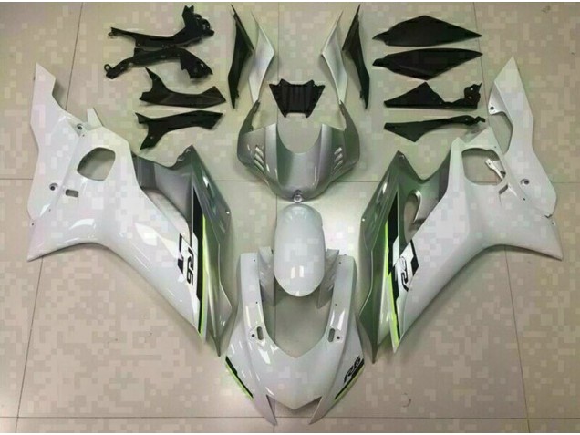 Aftermarket 2017-2019 Gloss White and Silver Yamaha R6 Motorcycle Fairings Aftermarket 2017-2019 Gloss White and Silver Yamaha R6 Motorcycle Fairings