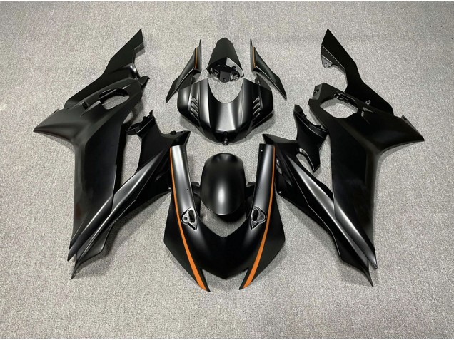 Aftermarket 2017-2019 Matte Black & Orange Accents Yamaha R6 Motorcycle Fairings Aftermarket 2017-2019 Matte Black & Orange Accents Yamaha R6 Motorcycle Fairings