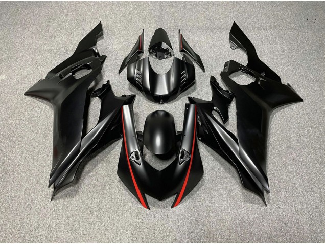 Aftermarket 2017-2019 Matte Black & Red Accents Yamaha R6 Motorcycle Fairings Aftermarket 2017-2019 Matte Black & Red Accents Yamaha R6 Motorcycle Fairings