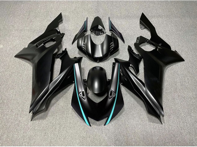 Aftermarket 2017-2019 Matte Black & Teal Accents Yamaha R6 Motorcycle Fairings Aftermarket 2017-2019 Matte Black & Teal Accents Yamaha R6 Motorcycle Fairings