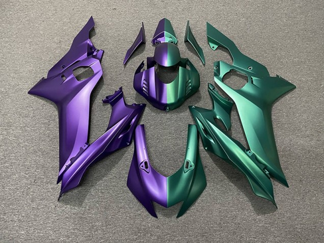 Aftermarket 2017-2019 Purple and Green Split Yamaha R6 Motorcycle Fairings Aftermarket 2017-2019 Purple and Green Split Yamaha R6 Motorcycle Fairings