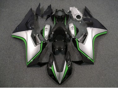 Aftermarket 2017-2019 Silver and Black & Green Honda CBR1000RR Motorcycle Fairings