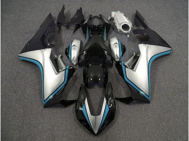 Aftermarket 2017-2019 Silver and Black & Light Blue Honda CBR1000RR Motorcycle Fairings
