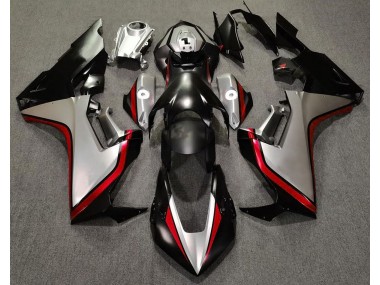 Aftermarket 2017-2019 Silver and Black & Red Honda CBR1000RR Motorcycle Fairings