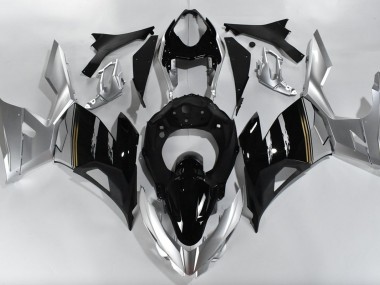 Aftermarket 2018-2020 Silver and Black Kawasaki Ninja 400 Motorcycle Fairings