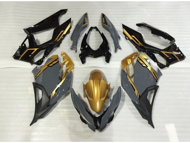 Aftermarket 2018-2020 Nardo Gray and Gold Kawasaki Ninja 400 Motorcycle Fairings Aftermarket 2018-2020 Nardo Gray and Gold Kawasaki Ninja 400 Motorcycle Fairings