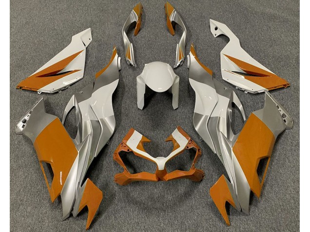 Aftermarket 2019-2020 Orange White and Silver Kawasaki ZX6R Motorcycle Fairings Aftermarket 2019-2020 Orange White and Silver Kawasaki ZX6R Motorcycle Fairings